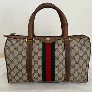 Gucci Sherry Line Boston Bag Old Version EUC Circa 1980’s Italy